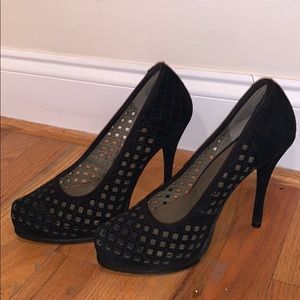 Perfect for going out black latticework heels!